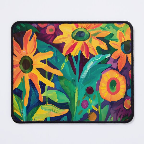 Item preview, Vibrant Spring Euphoria - Abstract Sunflower Field Serenade in Lime Green and Orange Bliss designed and sold by OlfactoART Studio.