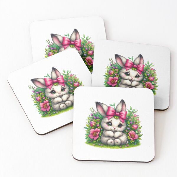 Item preview,  Easter cute bunny with ribbon  designed and sold by Expressions-Sel.