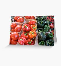 Vegetables at Farmers Market Greeting Card
