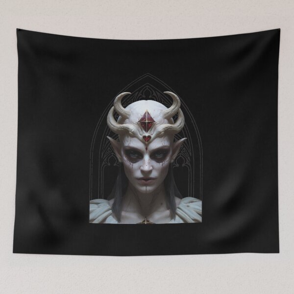 Item preview, Queen of Darkness, Horned efl, Terrible Beauty, Digital Art designed and sold by 72artteam.