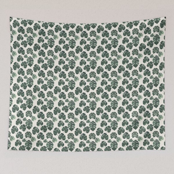 Item preview, pattern illustration of montserrat leaf, flat design, minimalist design designed and sold by ptMaker.