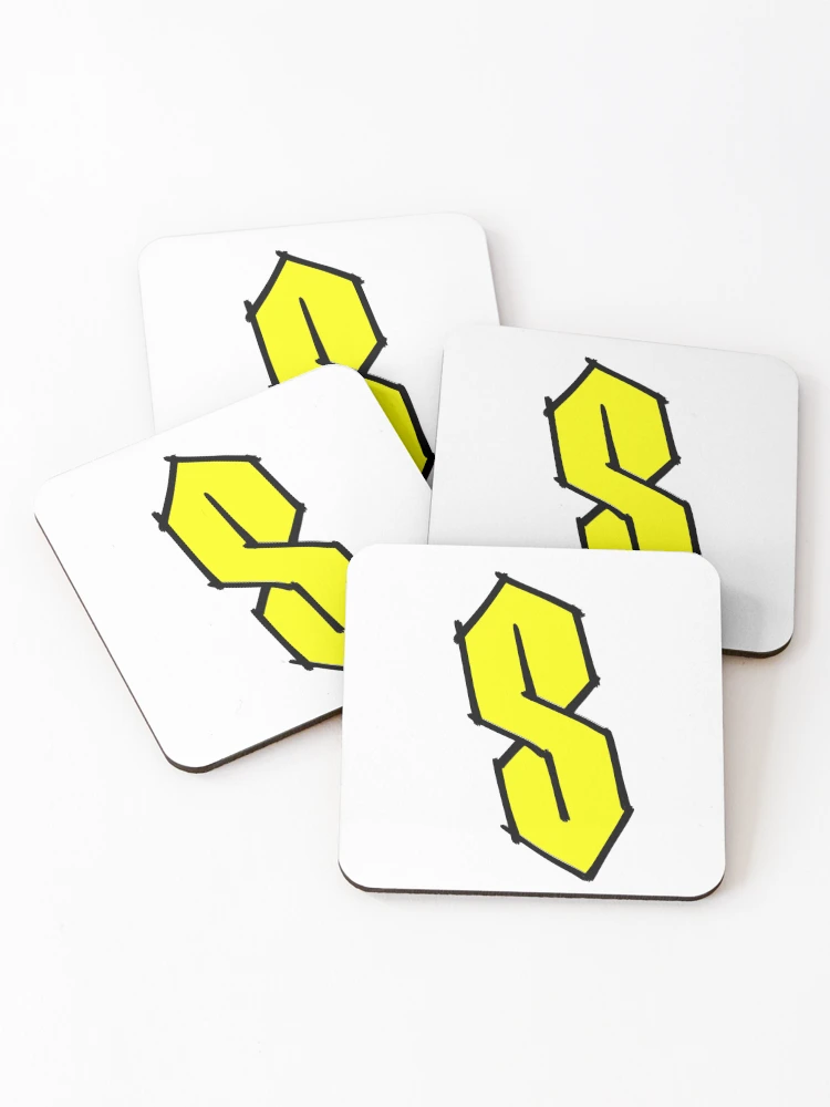 Thumbnail 1 of 5, Coasters (Set of 4), Cool S Drawing designed and sold by Childish by Design.