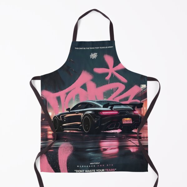 Artikelvorschau, Futuristischer Sportwagen unter Neonpalmen – Cyberpunk-Autoposter entworfen und verkauft von Lateef Prints.