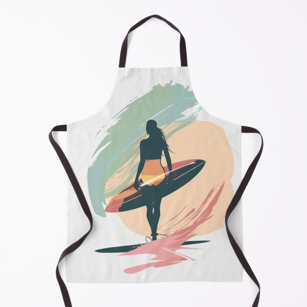 Item preview, Surfer girl minimalist design pastel colors Active Outdoors Inspired Art designed and sold by CDC40.