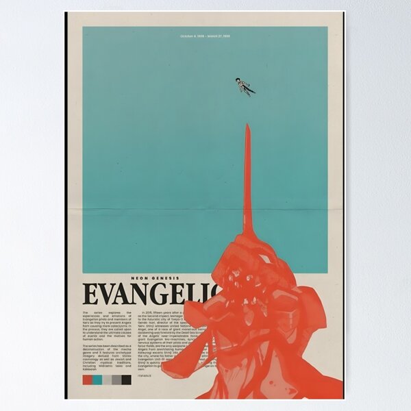 Item preview, Giant Red Mecha - Anime-Inspired Futuristic Poster designed and sold by Lateef Prints.