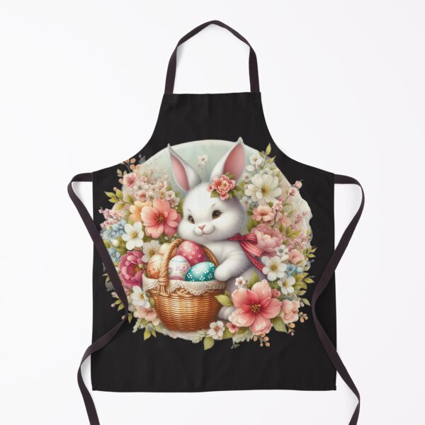 Item preview, cute bunny with Easter eggs basket designed and sold by Expressions-Sel.