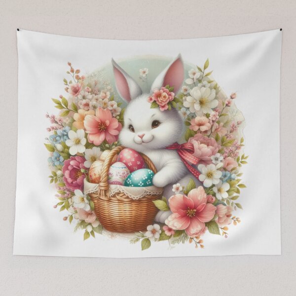 Item preview, cute bunny with  Easter eggs basket designed and sold by Expressions-Sel.