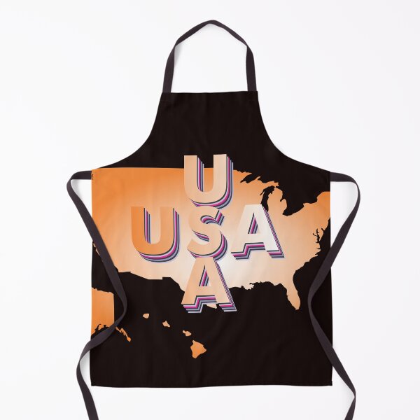 Item preview, USA ORANGE MAP 3D TYPEFACE designed and sold by Inspiclothing.