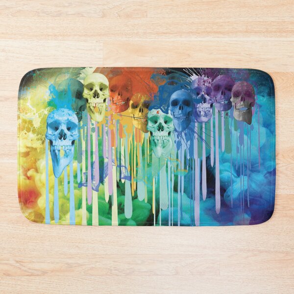 Item preview, Distorted Ink Multi Color Grinning Skulls designed and sold by Wild Style.