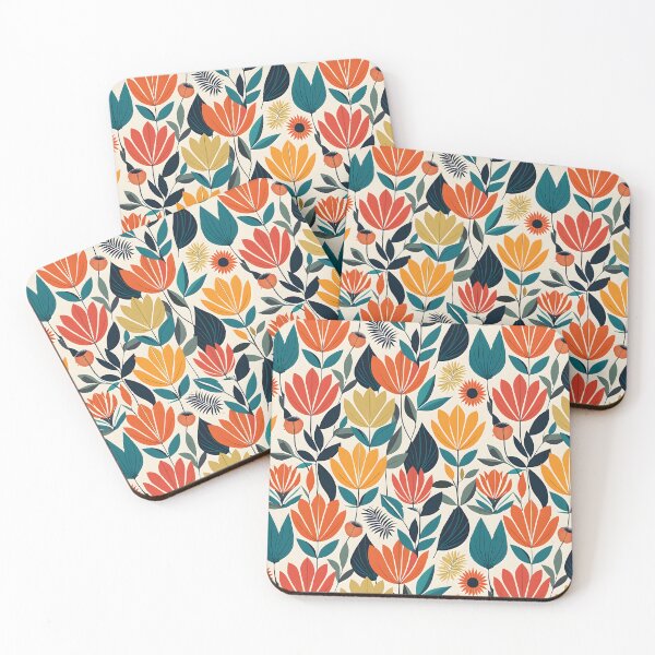 Item preview, Retro Mid Century Modern Botanical Leaves designed and sold by Prints and Lifestyle.
