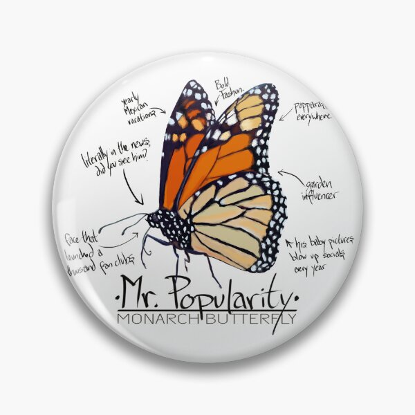 Item preview, Mr Popularity (Monarch Butterfly, Annotated) designed and sold by PollinateBarrie.