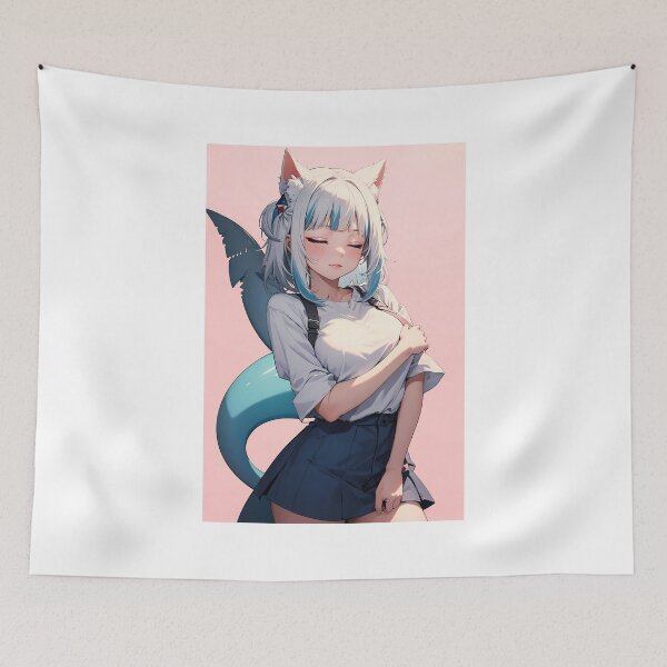 Item preview, Pastel Gawr Gura - Hololive Virtual Youtuber Fanart designed and sold by iloveanimechibi.