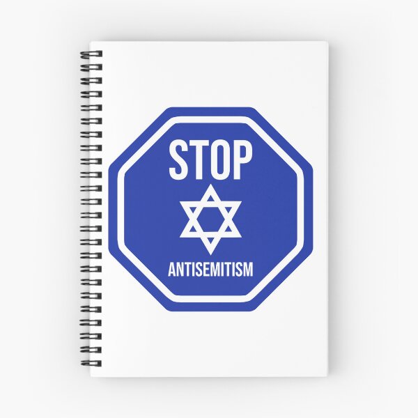 Item preview, Stop antisemitism blue stop sign designed and sold by Rachel the Artist .