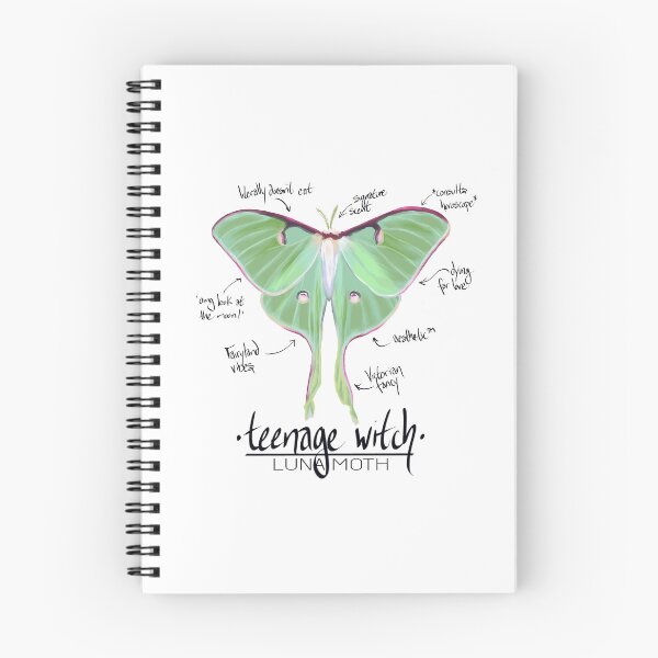 Item preview, Luna Moth, teen witch, annotated designed and sold by PollinateBarrie.