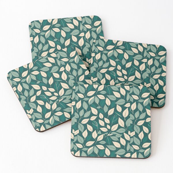 Item preview, Retro Mid Century Modern Botanical Leaves Leaves, Mint   designed and sold by Prints and Lifestyle.