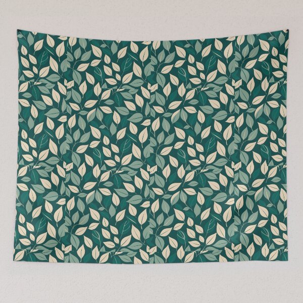 Item preview, Retro Mid Century Modern Botanical Leaves Leaves, Mint   designed and sold by Prints and Lifestyle.