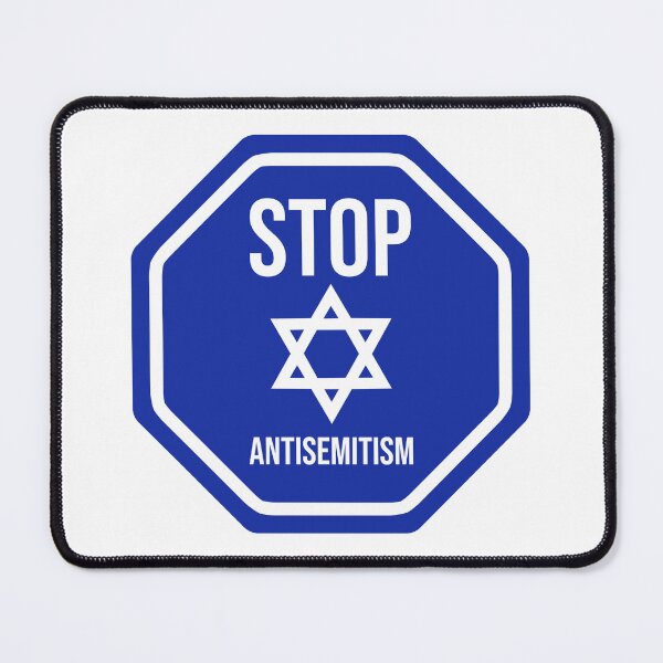 Item preview, Stop antisemitism blue stop sign designed and sold by Rachel the Artist .