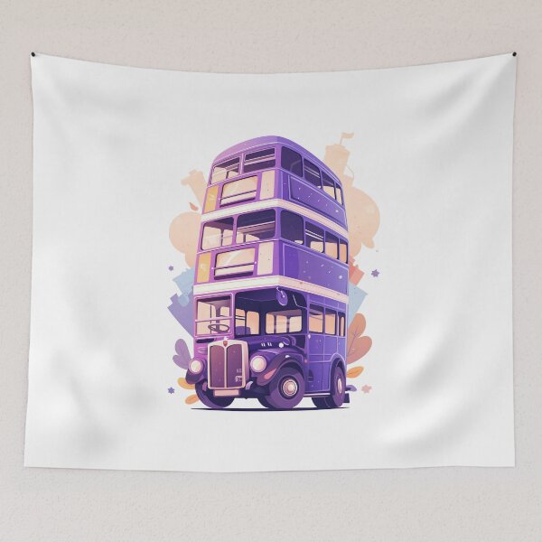 Item preview, Purple Triple Decker Bus - Fantasy designed and sold by Fenay Designs.