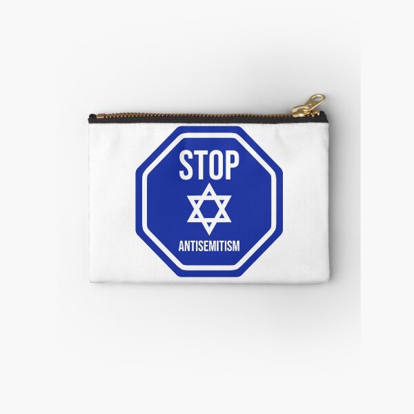 Item preview, Stop antisemitism blue stop sign designed and sold by Rachel the Artist .
