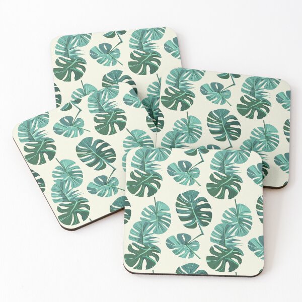 Item preview, pattern illustration of montserrat leaf, flat design, minimalist design designed and sold by ptMaker.