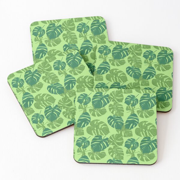 Item preview, pattern illustration of montserrat leaf, flat design, minimalist design designed and sold by ptMaker.