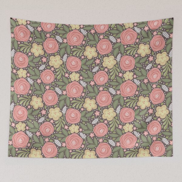 Item preview, Cottage Roses Floral- Fondo Malva designed and sold by Studio-Ithelda.