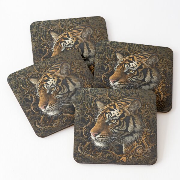 Item preview, Tiger in gold designed and sold by S-K-A-T-E.