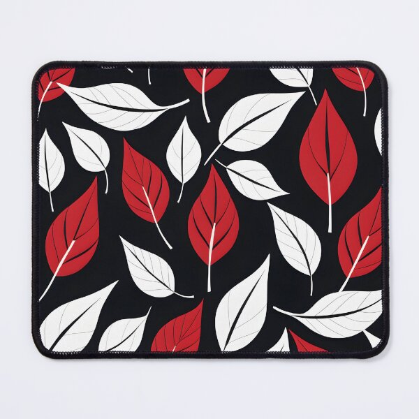 Item preview, Retro Mid Century Modern Botanical Leaves Red, Black designed and sold by Prints and Lifestyle.