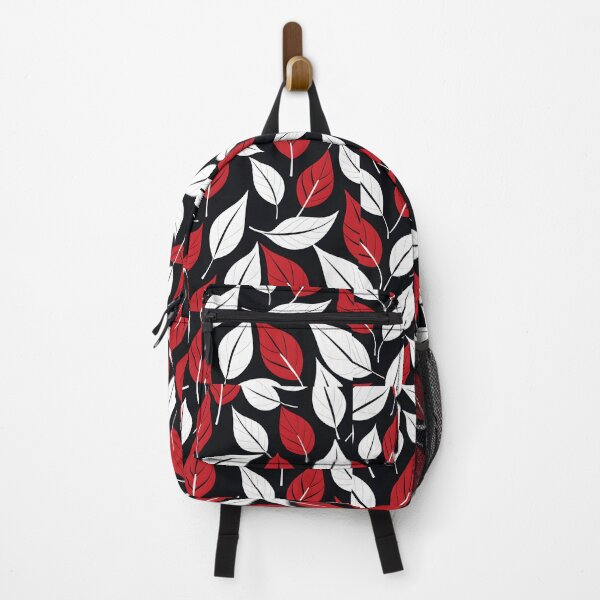 Item preview, Retro Mid Century Modern Botanical Leaves Red, Black designed and sold by Prints and Lifestyle.