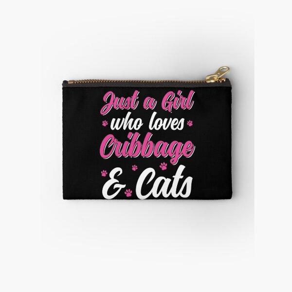 Item preview, Just a Girl who loves Cribbage and Cats Women Cribbage designed and sold by BlueBerry-Pengu.