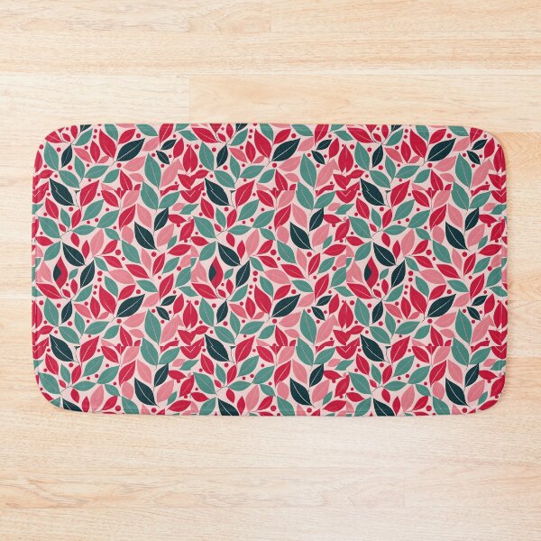 Item preview, Retro Mid Century Modern Botanical Leaves Pink, Red designed and sold by Prints and Lifestyle.