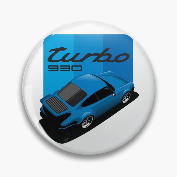 Item preview, Porsche 930 Illustration Blue turbo designed and sold by blackdogshop.