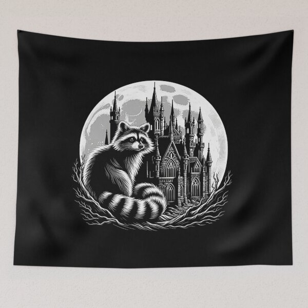 Item preview, Midnight Raccoon Castle Guard designed and sold by SharpPenguin.