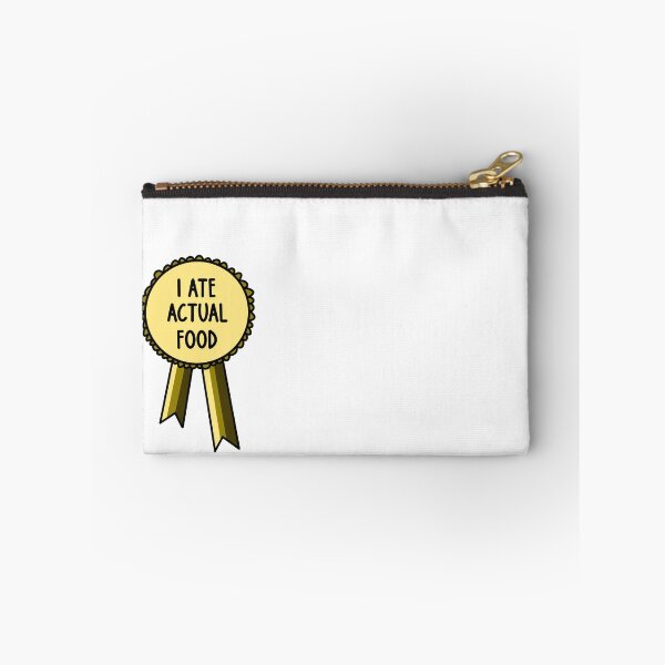 Item preview, I Ate Actual Food Ribbon Gold designed and sold by CJ Vanderbeek.