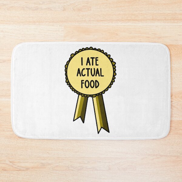 Item preview, I Ate Actual Food Ribbon Gold designed and sold by CJ Vanderbeek.