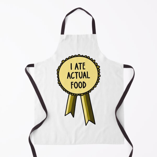 Item preview, I Ate Actual Food Ribbon Gold designed and sold by CJ Vanderbeek.