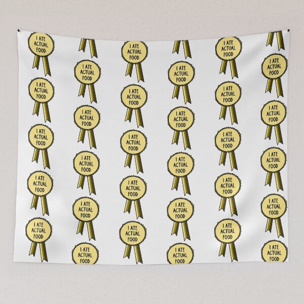 Item preview, I Ate Actual Food Ribbon Gold designed and sold by CJ Vanderbeek.