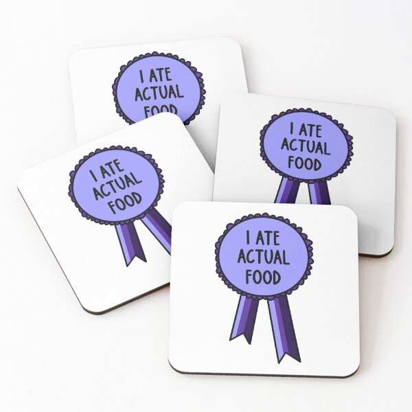 Item preview, I Ate Actual Food Ribbon Purple designed and sold by CJ Vanderbeek.
