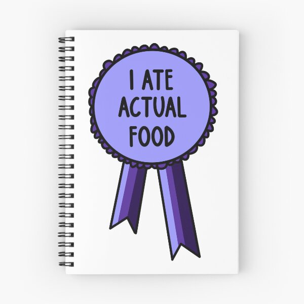 Item preview, I Ate Actual Food Ribbon Purple designed and sold by CJ Vanderbeek.