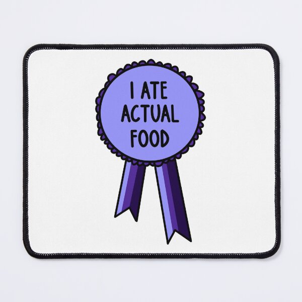 Item preview, I Ate Actual Food Ribbon Purple designed and sold by CJ Vanderbeek.