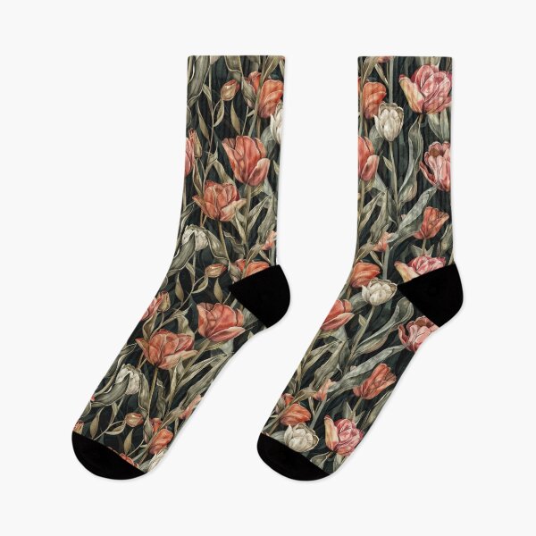 Item preview, Watercolor pink tulips pattern designed and sold by ivorry.
