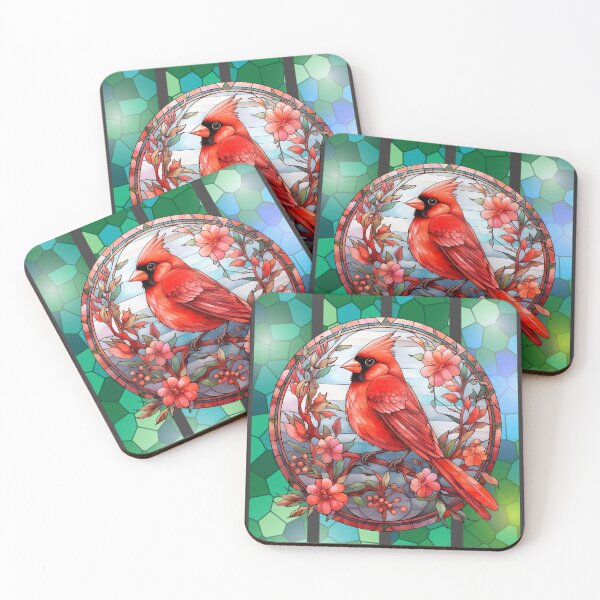 Aperçu de l'œuvre Cardinal en vitrail créée et vendue par tomorrowsart.