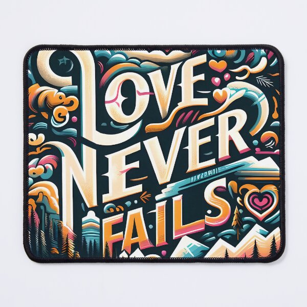 Item preview, Love Never Fails, typography designed and sold by maxmaj.