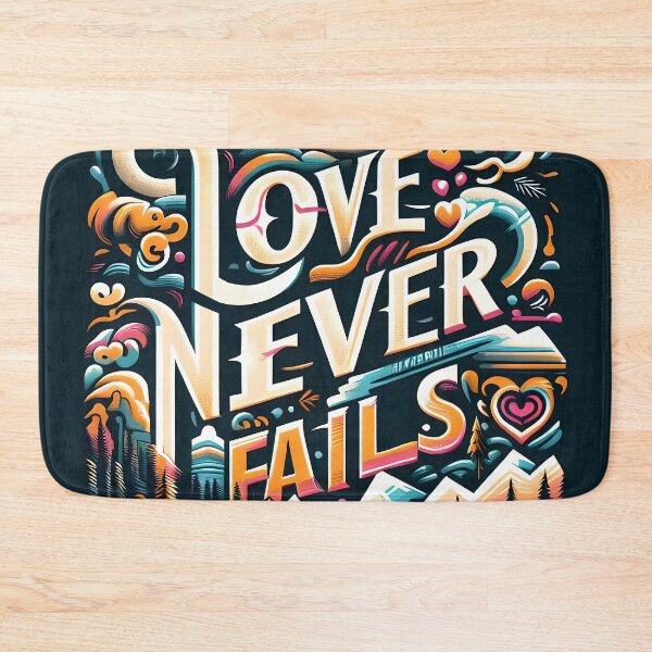 Item preview, Love Never Fails, typography designed and sold by maxmaj.