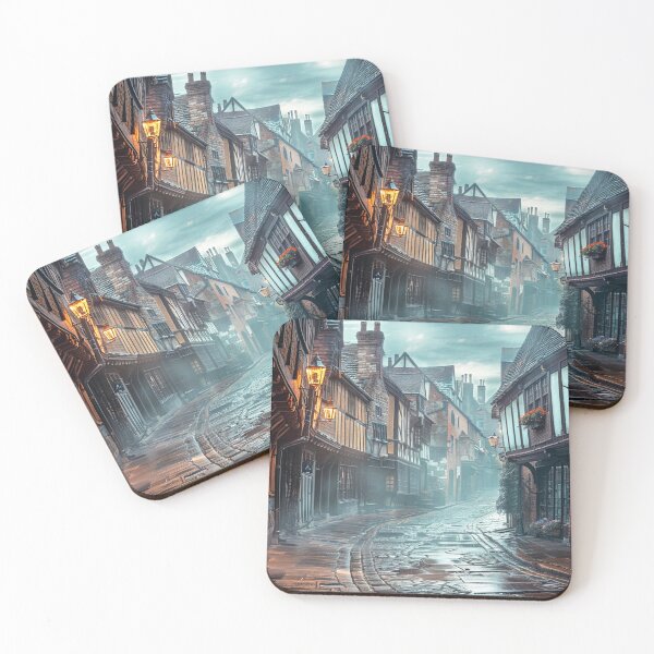 Item preview, Misty Old Village designed and sold by ScenicViewPics.