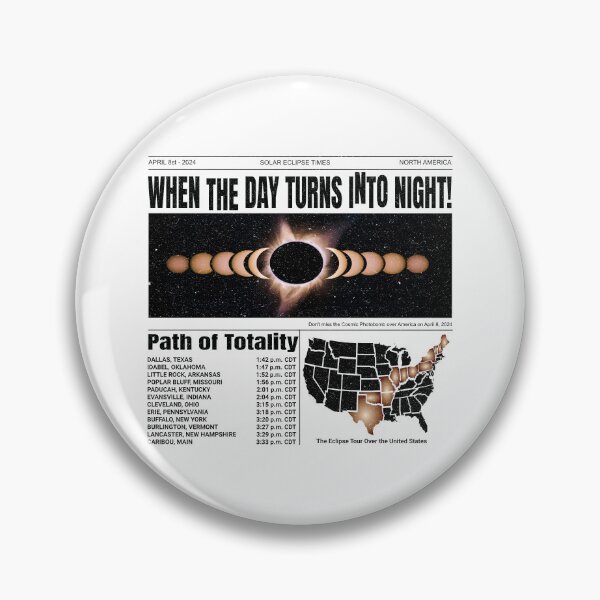 Item preview, Total Solar Eclipse 2024 with Path of Totality designed and sold by LumbardaDesigns.