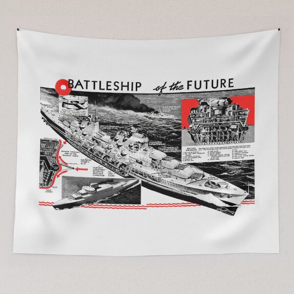 Item preview, Battleships of the Future designed and sold by Retr0Tshirts.