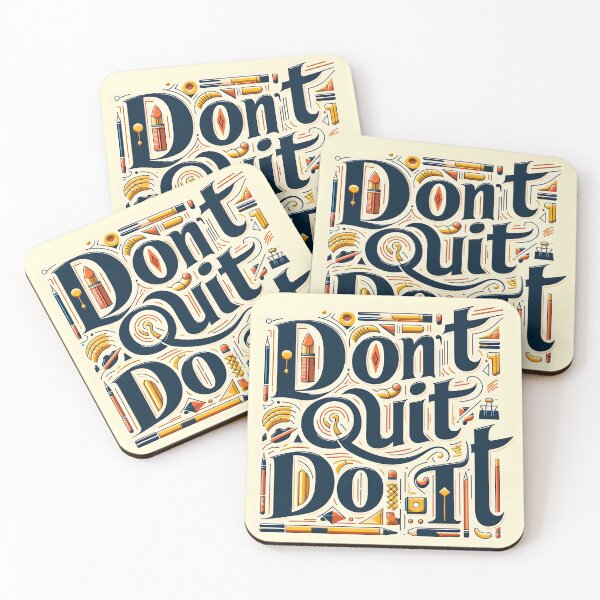 Item preview, Don't quit Do it!, typography designed and sold by maxmaj.