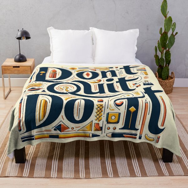 Item preview, Don't quit Do it!, typography designed and sold by maxmaj.
