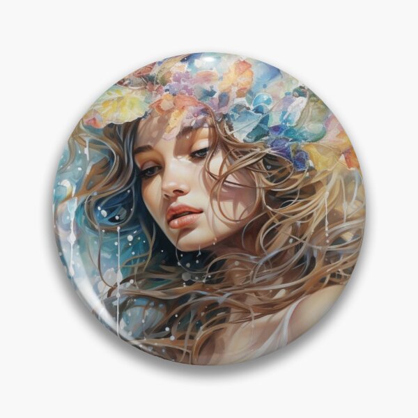 Item preview, Dreamy Flower Muse - Watercolor designed and sold by NikoBeadsUA.